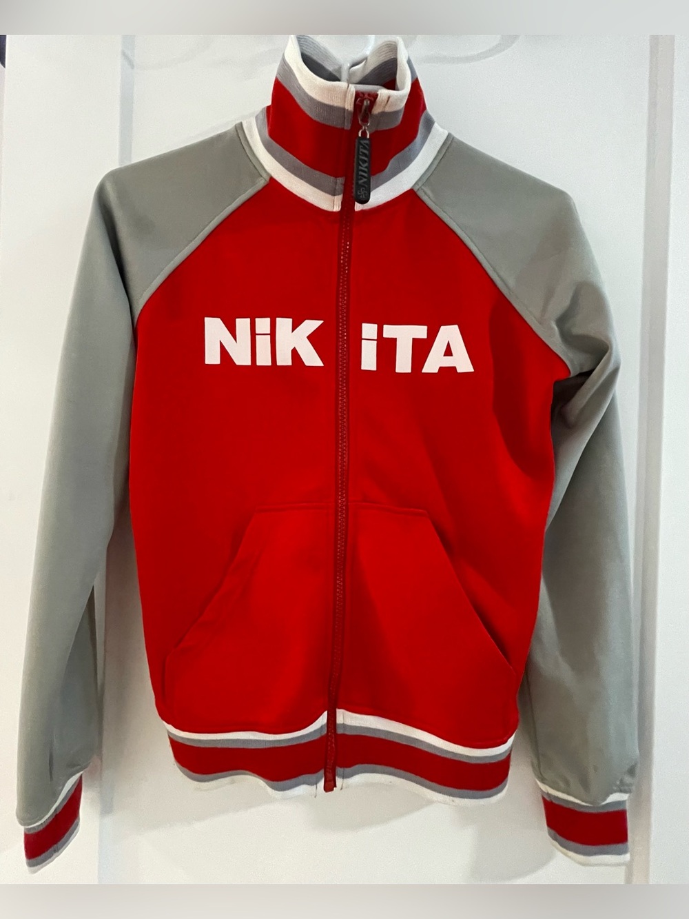 Nikita vintage Red & Gray Zip-Front track suit